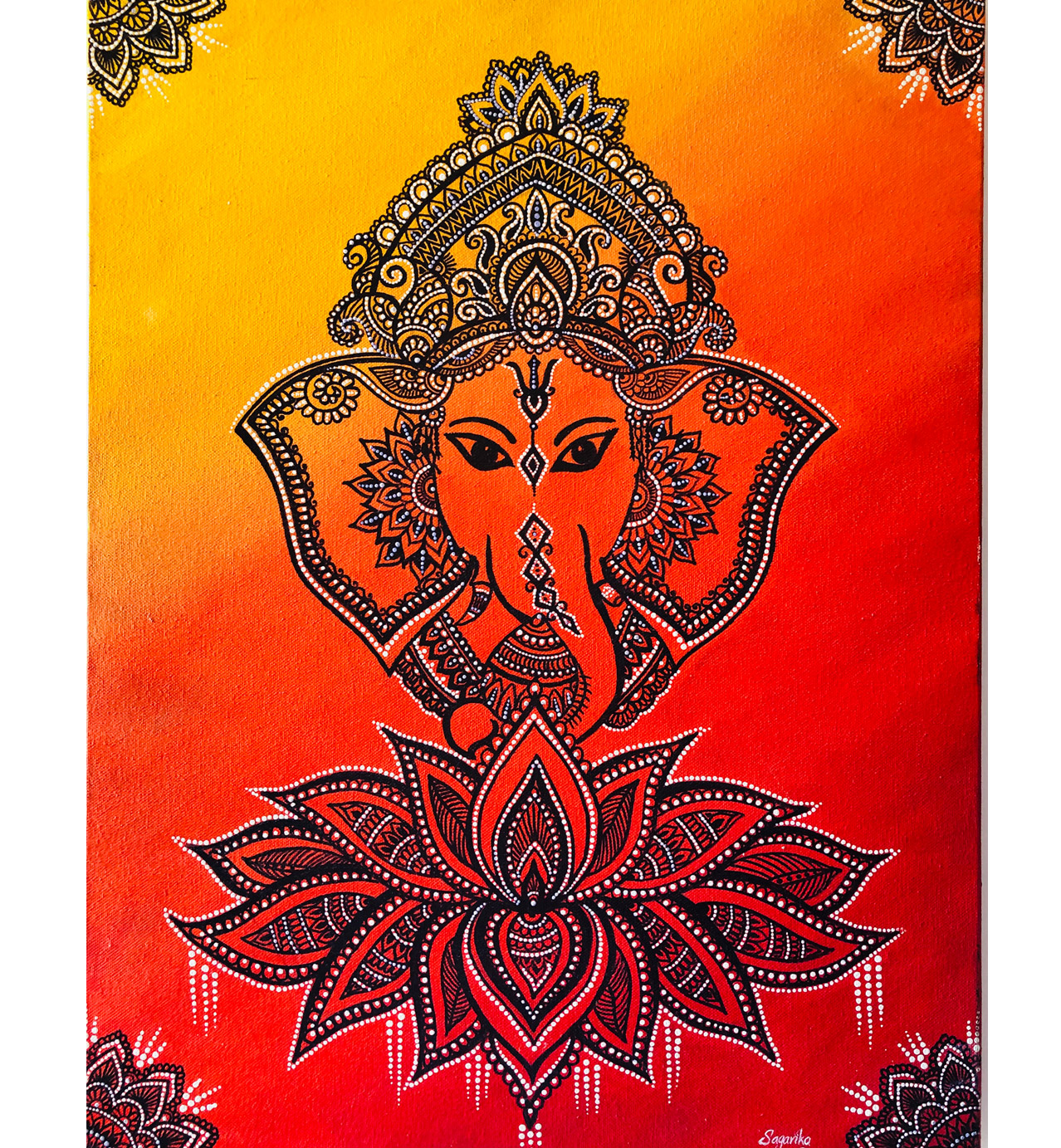 Ganesha Dot Art - Sagarika Arts